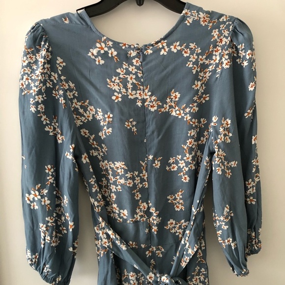 Faithfull the Brand Blue Floral Midi Dress XS - Picture 10 of 16